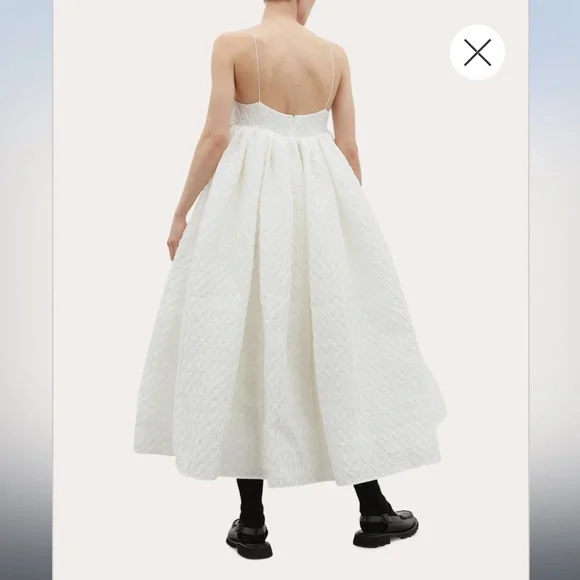 Cecile Bahnsen Beth Plissé Dress - UK12 US8 White